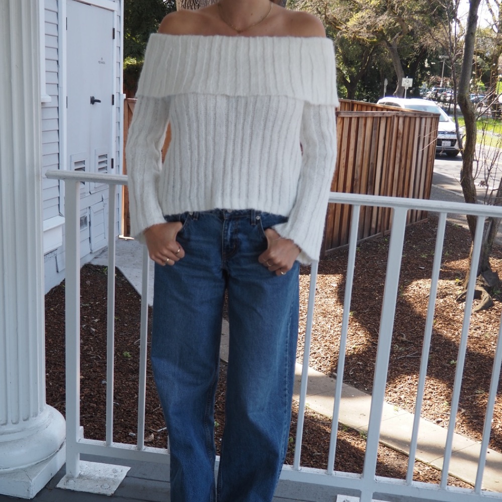 Off the shoulder sweater